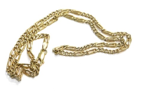 An 18ct gold Byzantine link neck chain, 46cm long, 5.8g.