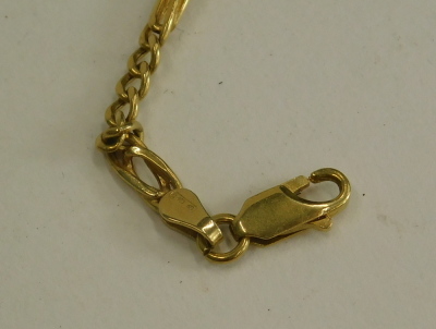 An 18ct gold Byzantine link neck chain, 46cm long, 5.8g. - 2