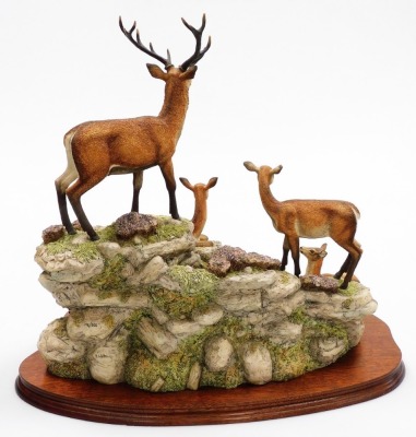 A Border Fine Arts sculpture of Monarch of Glen Mhor, BFA205, bears label to base. - 5