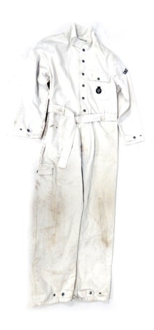 A Goodwood Road Racing Company racing overall suit, in white.