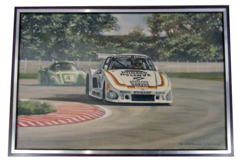 Ronald Wong (20thC School). Porsche-Kremer K3 winner of Le Mans 1979, oil on canvas, signed, 45cm x 67.5cm.