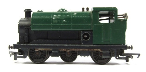 A Tri-ang OO gauge saddle tank locomotive, BR class 2F.