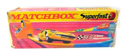 A Matchbox Super Fast SF-6 Le Mans Power Booster Set, boxed.