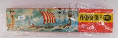 A Dansk Modelflve Industri model kit of a Viking longboat, boxed. - 2