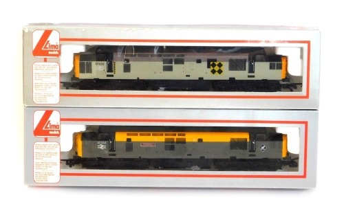 Lima Models OO Gauge Class 37 locomotives, comprising 37223 in Railfreight Coal grey livery, and 37232 The Institute of Railway Signal Engineers in BR Departmental Dutch Yellow and Grey livery, boxed. (2)