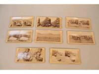 Eight stereoscopic slides including three from the Boer War