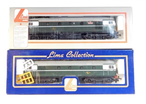 Lima Models OO gauge Class 26 locomotives, comprising D5301 Eastfield, BR green livery, limited edition 379/550, and D5310, BR green livery, boxed. (2)