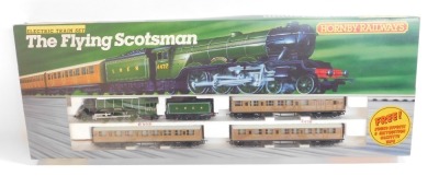 A Hornby OO gauge The Flying Scotsman train set, including 4-6-2 The Flying Scotsman 4472, LNER teak coaches, boxed, incomplete.