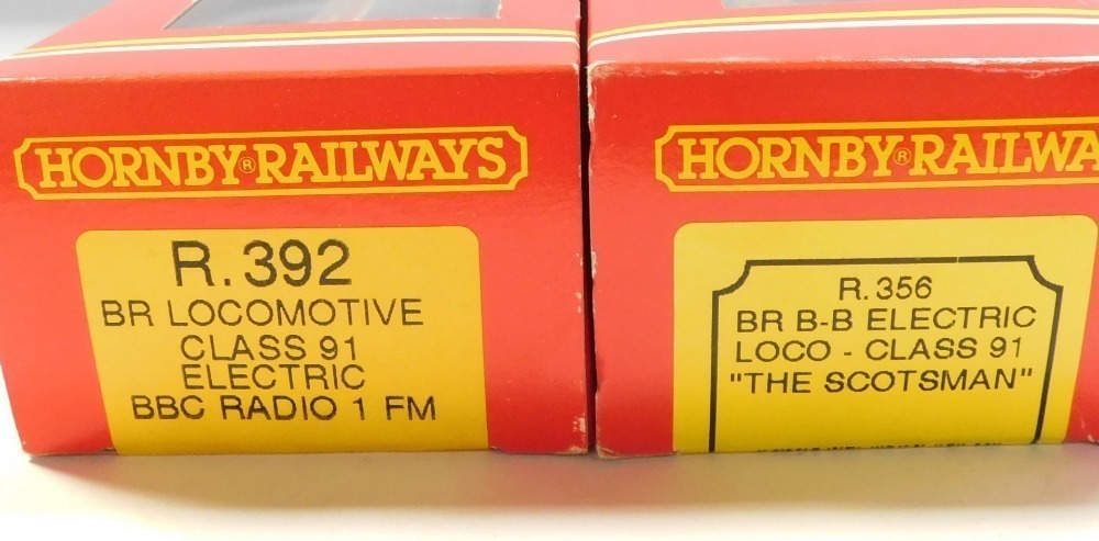 Hornby OO gauge Class 91 locomotives, R356 Class 91 The Scotsman, and ...