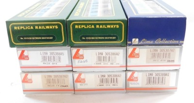 Lima Models and Replica Railways OO gauge coaches, Network Southeast livery, boxed. (9) - 2