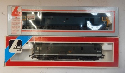 Lima Models OO gauge Class 73 and Class 50 locomotives, comprising E6003, Brunswick Green, and D400, BR blue livery, boxed. (2) - 2