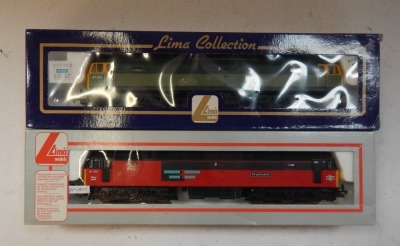 Lima Models OO gauge Class 47 locomotives, including 47369, BR two tone green, and 47625 Resplendent, Rail Systems livery, boxed. (2) - 2