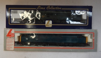 Lima Models OO gauge Class 37 and Class 40 locomotives, comprising D6999, BR green, and 40066, BR blue livery, boxed. (2) - 2