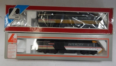 Lima Models OO gauge Class 43 HST locomotive, comprising 43125 Intercity 125 livery, and 43051 The Duke and Duchess of York, Intercity Swallow livery, boxed. (2) - 2