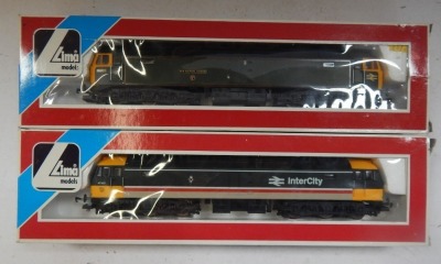 Lima Models OO gauge Class 47 locomotives, comprising 47628 Sir Daniel Gooch, BR Brunswick Green, and 47487, Intercity Mainline livery, boxed. (2) - 2