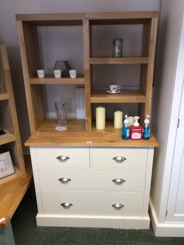 Bookcase and chest. Note: VAT is payable on the hammer price of this lot at 20%.