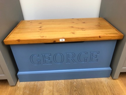 A toy or blanket box, marked GEORGE. Note: VAT is payable on the hammer price of this lot at 20%.