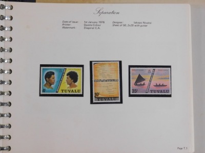 Philately. Tuvalu, from independence onwards, mint commemoratives, in two albums. - 4