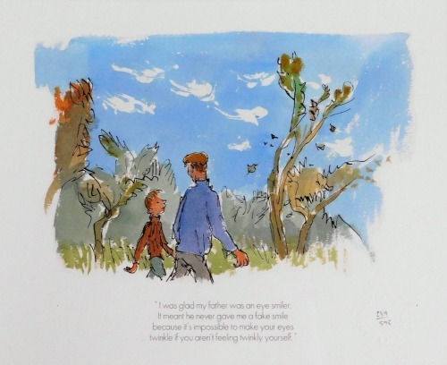 A Roald Dahl official collector's edition print, from Quentin Blake's original book of illustrations, Danny The Champion of The World, limited edition 289/595, with certificate, 35cm x 39.5cm.