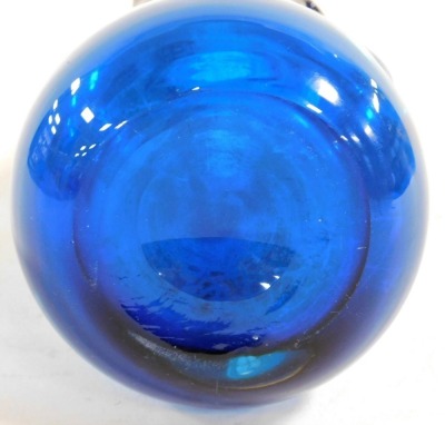 A Whitefrairs blue knobbly glass vase, of tapering form, 24cm high. - 2