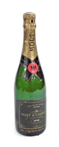 A bottle of Moet and Chandon vintage champagne 1996.