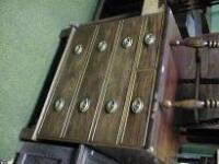 A George III mahogany Chest of 2 short and 3 long graduated drawers with