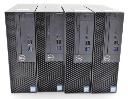 Four DELL Optiplex 3060 tower PC's.