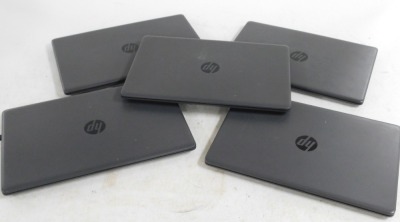 Five HP laptops.