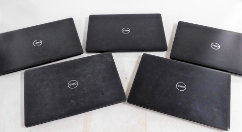 Five DELL laptops.