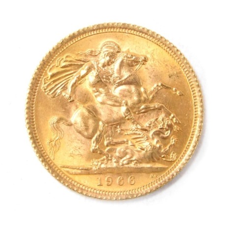 An Elizabeth II gold full sovereign, dated 1966, 8g.