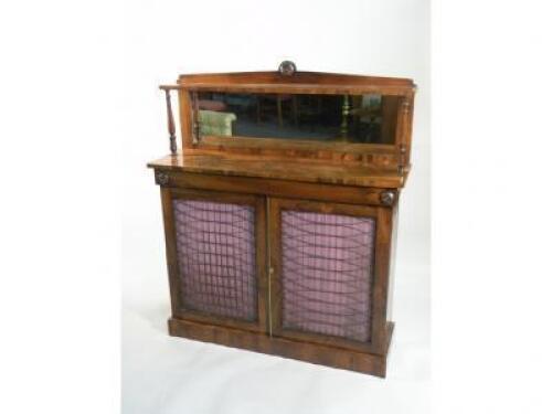 A William IV rosewood chiffonier