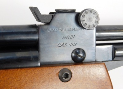 An Earling Armament Co .22 calibre air rifle, model HR81, with wooden stock, 110cm long. - 3