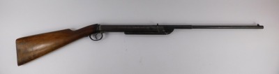 A German Millita air rifle, No 1643, with walnut stock, 108cm long. - 2