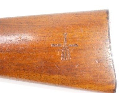 A BSA 19thC air rifle, marked The Birmingham Small Arms Company Limited, .22 calibre, serial no 12263, with walnut stock, 110cm long. - 3