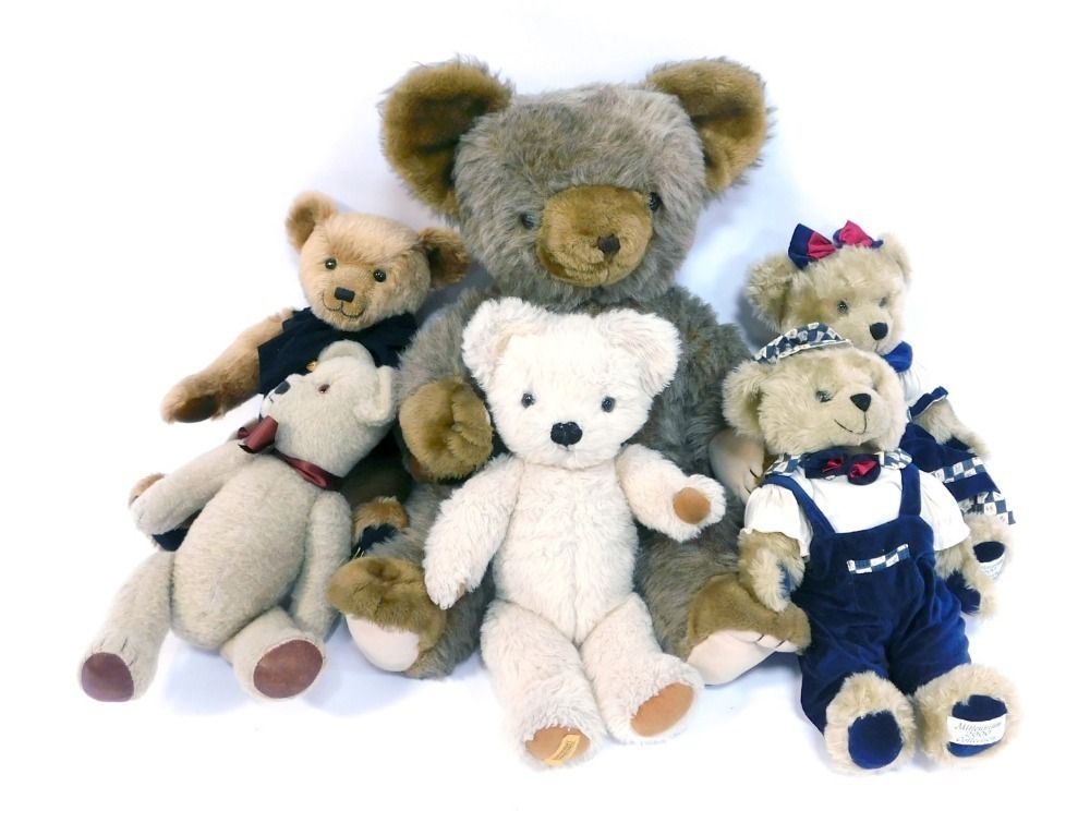 Teddy Bears to include a Harrods Millennium Bear 2000 Merrythought Musical Bear Millennium 2000 Collection Bears