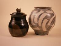 A Studio Pottery jar and cover