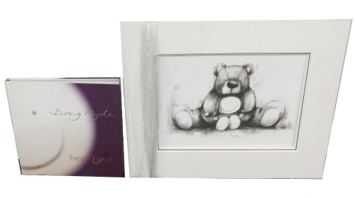 Doug Hyde (b.1972). Bear Hug, artist signed print, 28cm x 37cm, including book Head and Soul inscribed by the Artist (2).