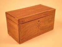 An early 19thC mahogany tea caddy