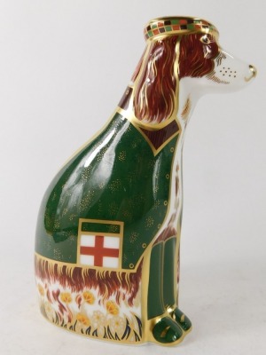 A Royal Crown Derby English Spaniel paperweight, limited edition number 264/1000, lacking stopper, boxed, 16cm high. - 2