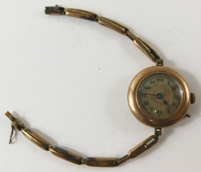 A ladies gold plated wristwatch. (AF) - 2