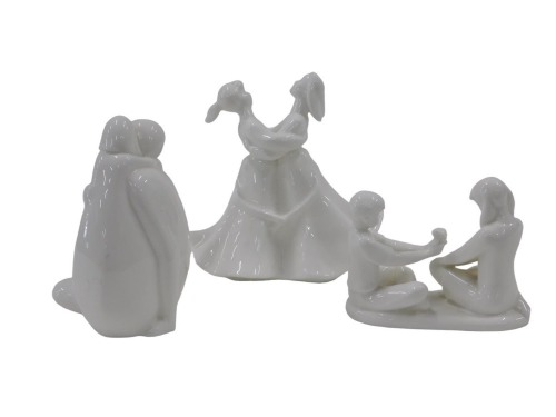 Three Royal Doulton Images figures, comprising Gift of Friendship, Daddy's Girl, and Figure of the Year Rendered Spirit, the largest 17cm high. (3)