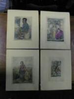 Four colour engravings after Baxter