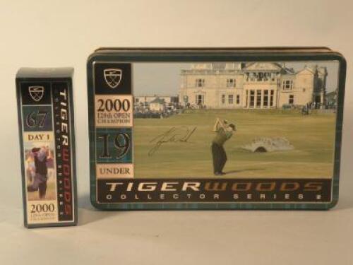 A cased set of Nike golf balls from the Tiger Woods collector series