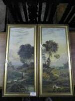 A pair of late 19thC oil landscapes