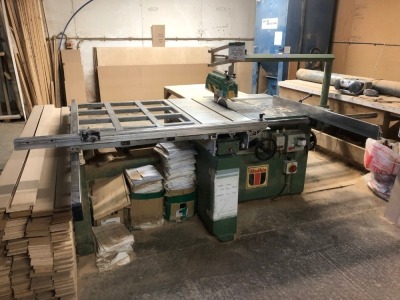 A Wadkin Bursgreen table panel saw.