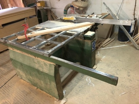 A Wadkin Bursgreen table panel saw, with extraction unit.