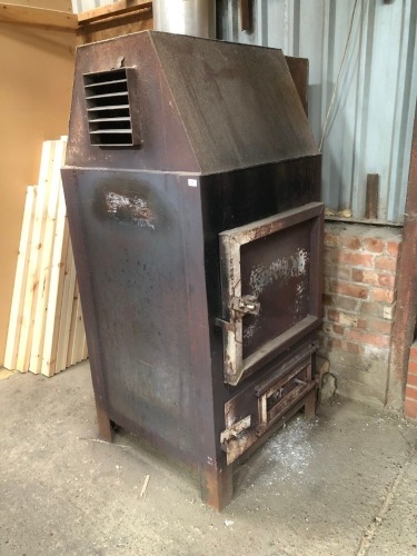 A woodburning stove heater.