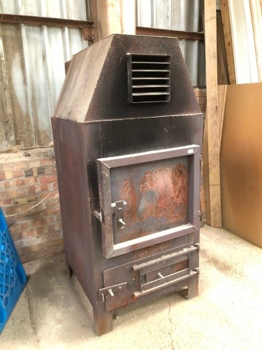 A woodburning stove heater.