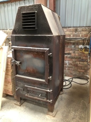 A woodburning stove heater.