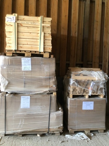 Two pallets of blocking timber.